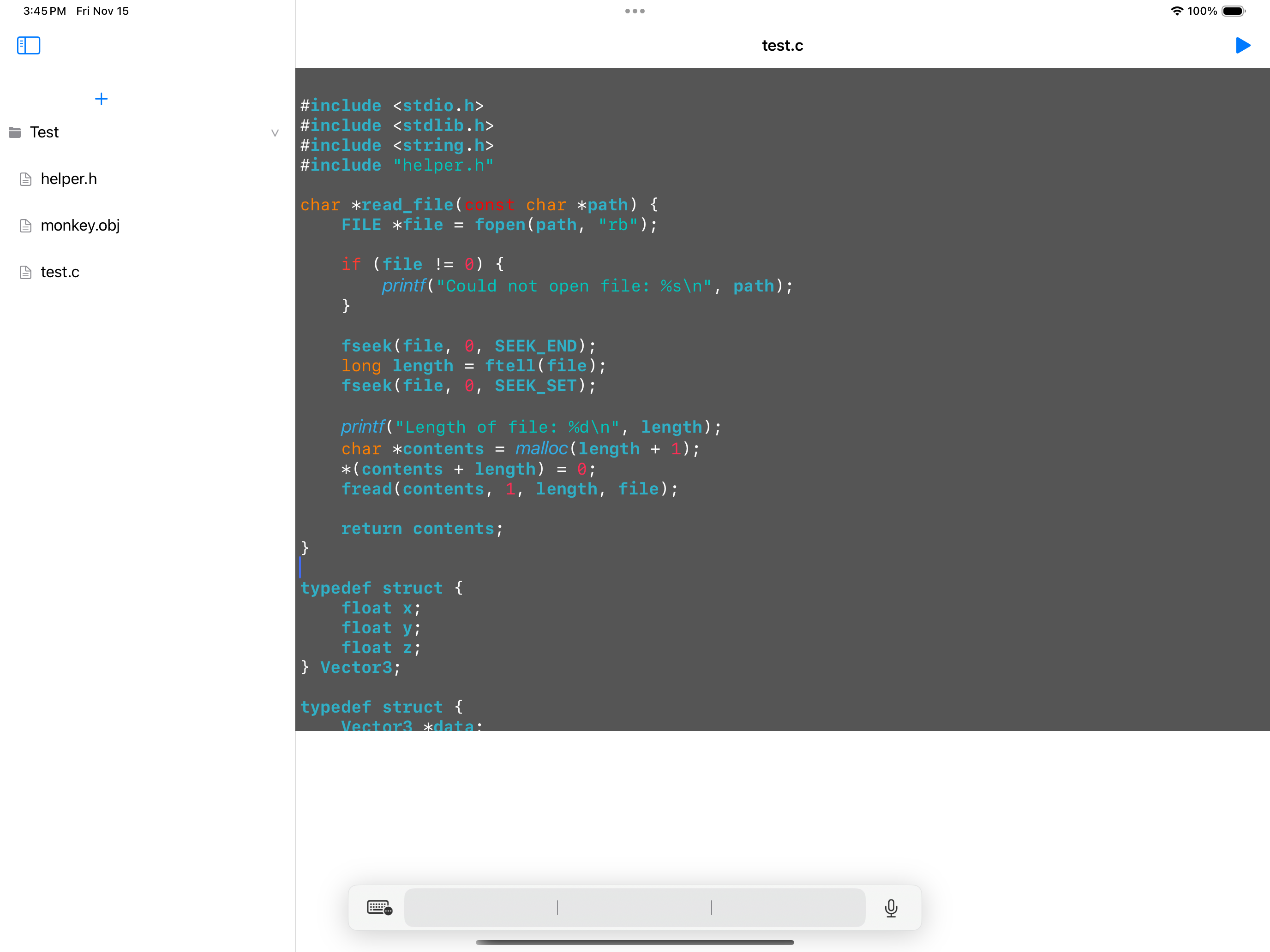 iPad C VM IDE